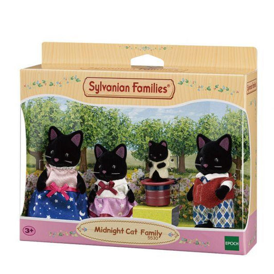 Sylvanian Families Midnight Cat Family Toy Playset for Ages 3 and Up collectible from Curious Minds