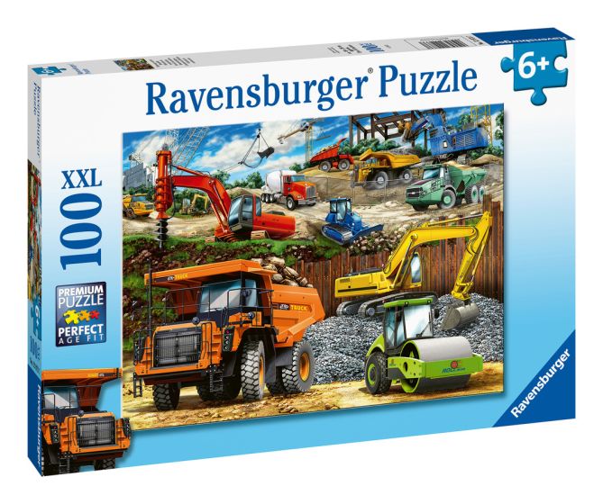 Construction Vehicles XXL 100 Piece Jigsaw Puzzle