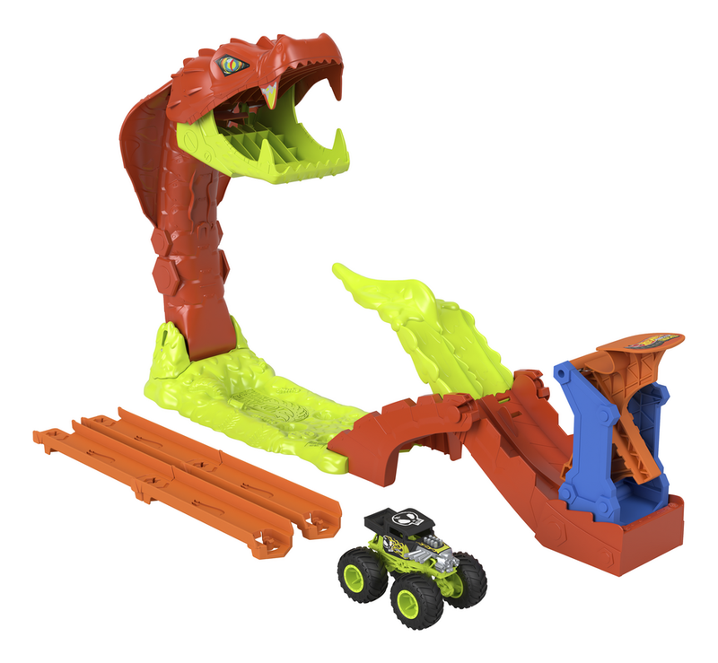 Hot Wheels Monster Trucks Snake Slam Takedown Playset - Image