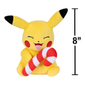 Pokemon - 8in Plush Pikachu W/Candy Cane W6