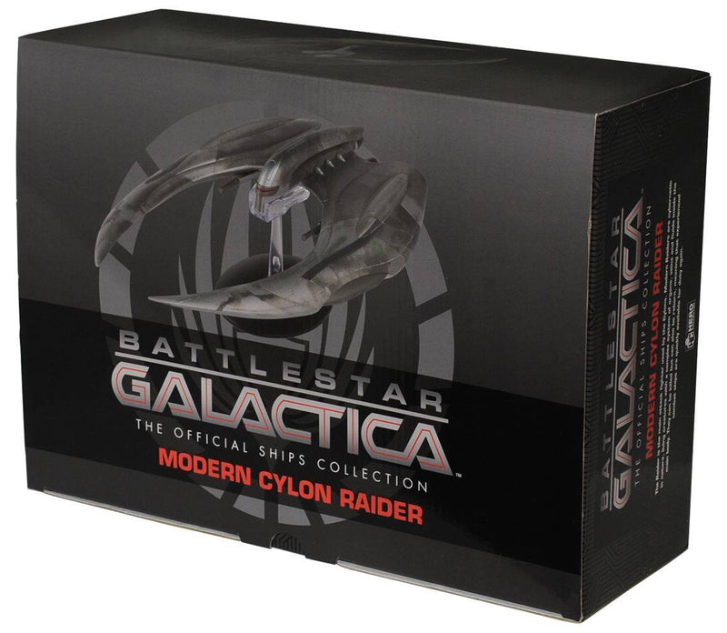 Modern Cylon Raider (2004 Series) Model Diecast Ship (Eaglemoss / Battlestar Galactica), side angle