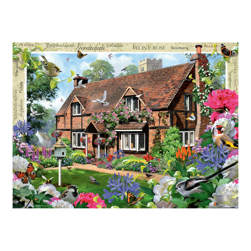 Happy Days No.10, Country Gardens 4x 500 Piece Jigsaw Puzzles