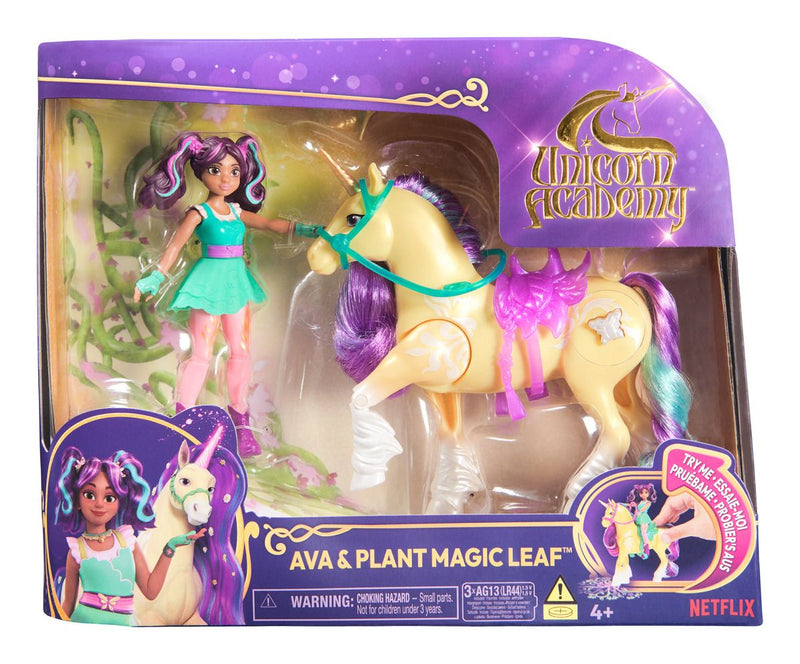 Unicorn Academy - Sml Doll Ava/PLant Magic Leaf - Image