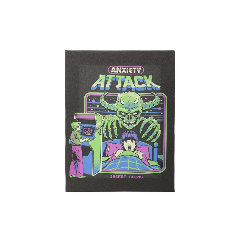 19x25cm Anxiety Attack Canvas Plaque by Steven Rhodes