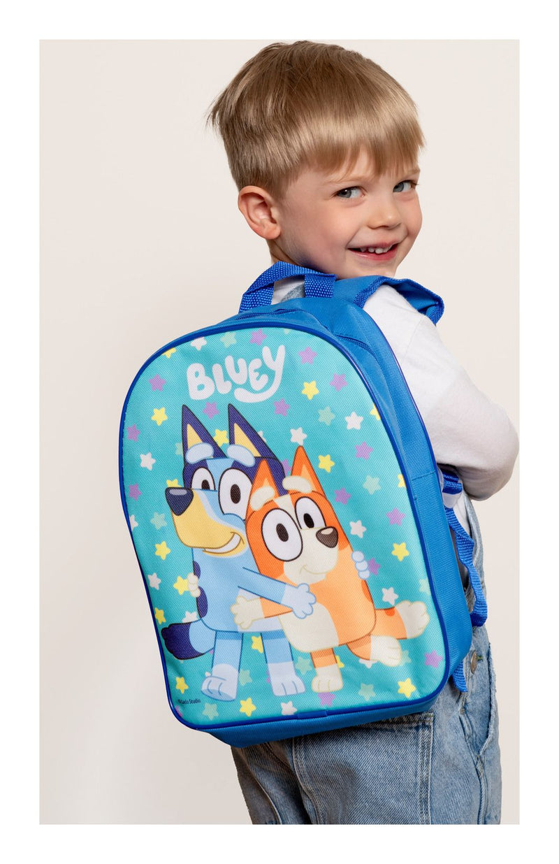 Bluey Colouring & Drawing School Backpack, rear view