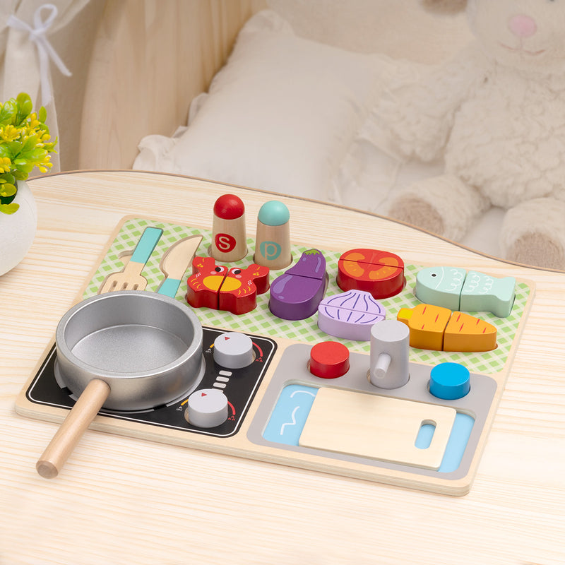 Wooden Kitchen Play Set