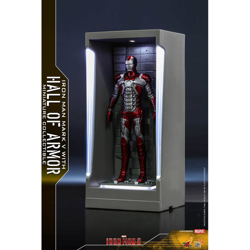 HotToys Marvel Miniature: Iron Man 3 Mark 5 with Hall of Armor Figure - Image 2