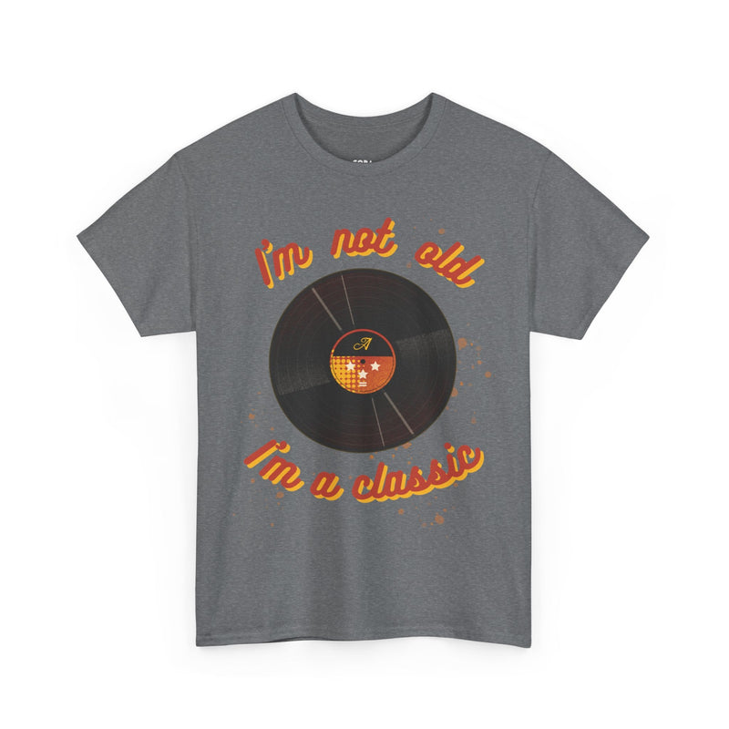 'I'm Not Old, I'm a Classic' Men's Vinyl Record T-Shirt, additional view