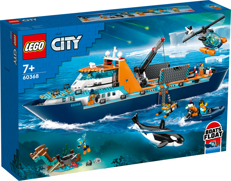 Lego City 60368 Artic Explorer Ship Floatable Toy Boat for Ages 7 & Up collectible from Curious Minds
