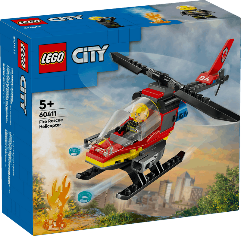 Lego City 60411 Fire Rescue Helicopter Toy Playset for Ages 5 and Up collectible from Curious Minds