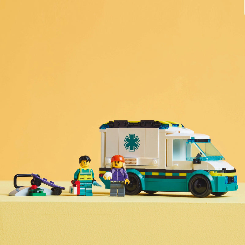 Lego City 60451 Emergency Ambulance Playset for Ages 5 and Up, side angle