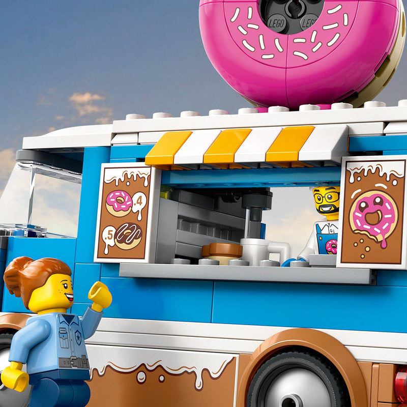 Lego City 60452 Doughnut Truck Buildable Toy Playset for Ages 5 and Up, rear view