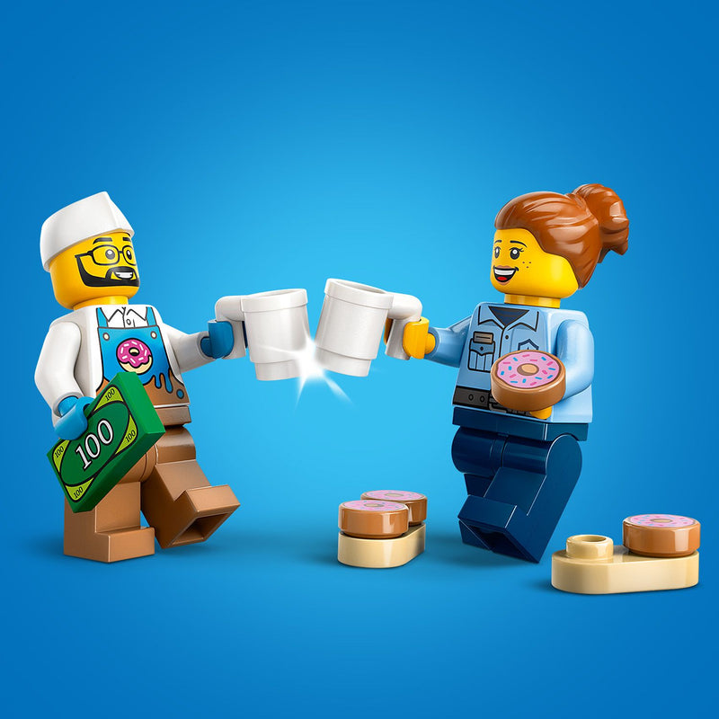 Lego City 60452 Doughnut Truck Buildable Toy Playset for Ages 5 and Up, packaging shot
