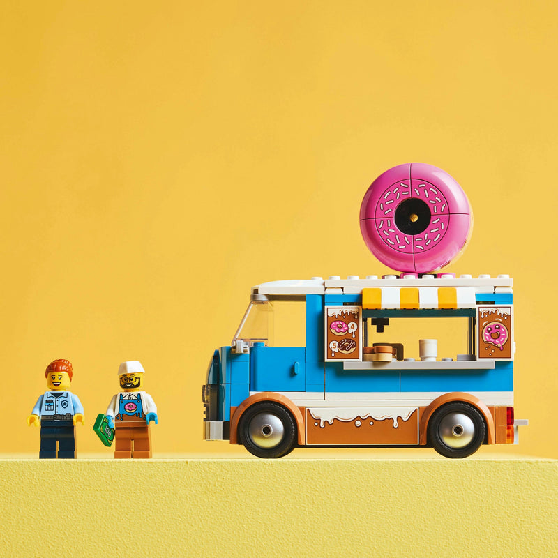 Lego City 60452 Doughnut Truck Buildable Toy Playset for Ages 5 and Up, side angle