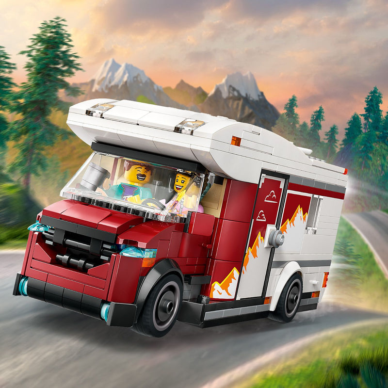 Lego City 60454 Holiday Adventure Camper Van Playset for Ages 6 and Up, rear view