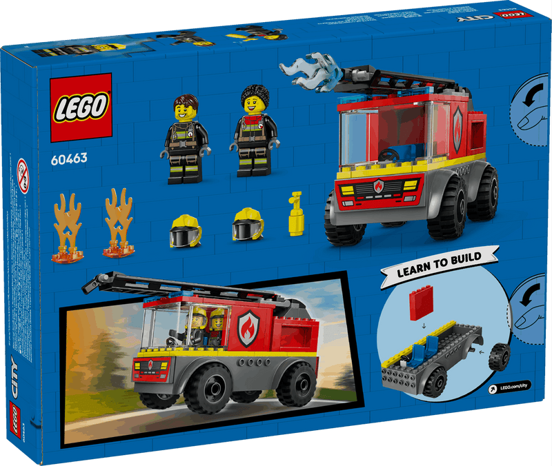 Lego City 60463 Fire Ladder Truck Buildable Playset for Ages 4 and Up, in display