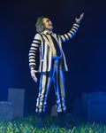 Beetlejuice (1988) Black & White Striped Suit 7" Scale Action Figure close up detail