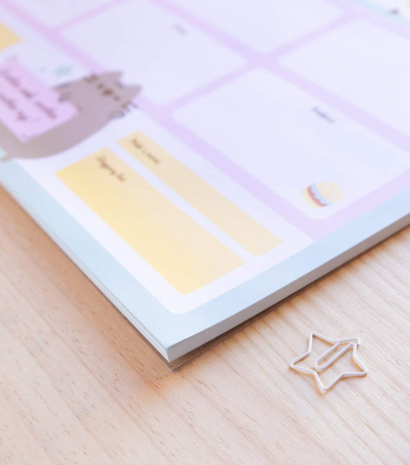 Pusheen A3 Weekly Planner design detail