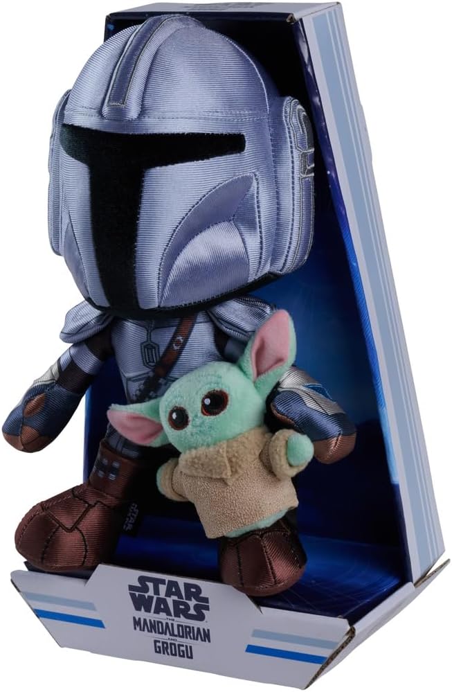 Star Wars The Mandalorian Movie - Mando with Mini Grogu 25cm Plush