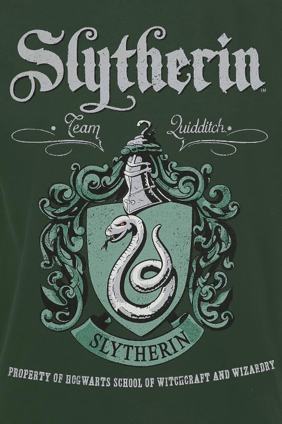 Harry Potter Slytherin Green Crest T-Shirt, side angle
