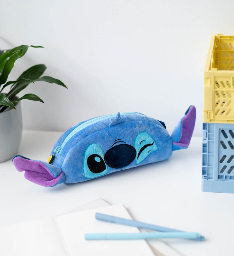 Stitch Disney Plush Pencil Case side angle