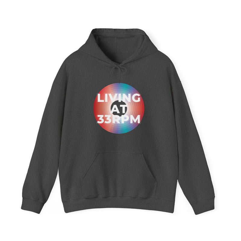 'Living at 33rpm' Men's Hoodie collectible from Coda Records