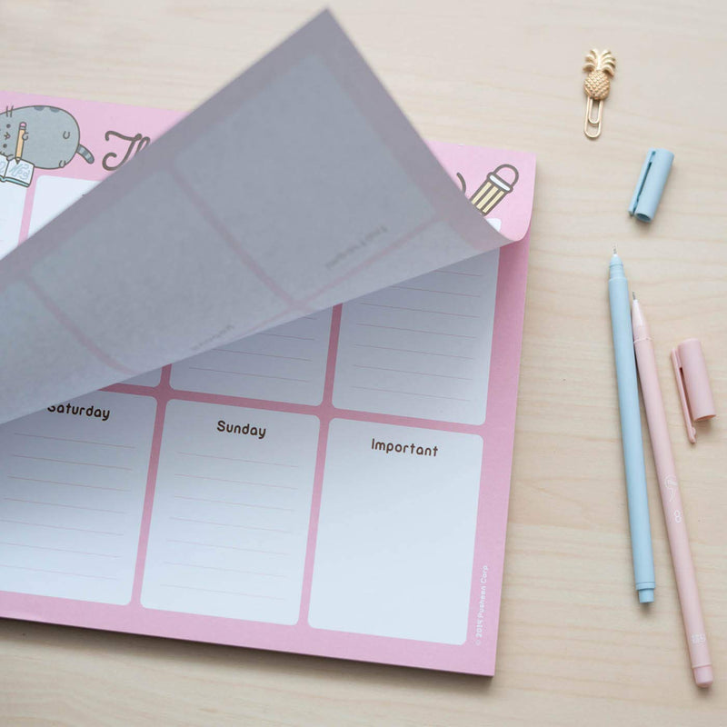 Weekly Planner Notepad A4 Pusheen Rose Collection alternate view