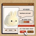 Cream Bunny Spudsters 7 Inch Plush detail shot