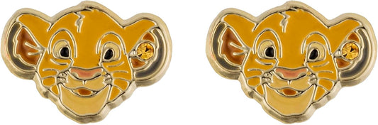 Disney Gold Plated Simba Stud Earrings