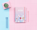 BT21 Cherry Blossom A5 Hardcover Notebook 180 Pages design detail
