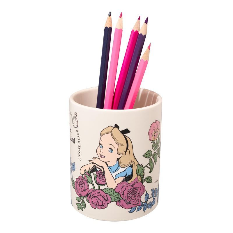 Alice in Wonderland Ceramic Pen Holder side angle