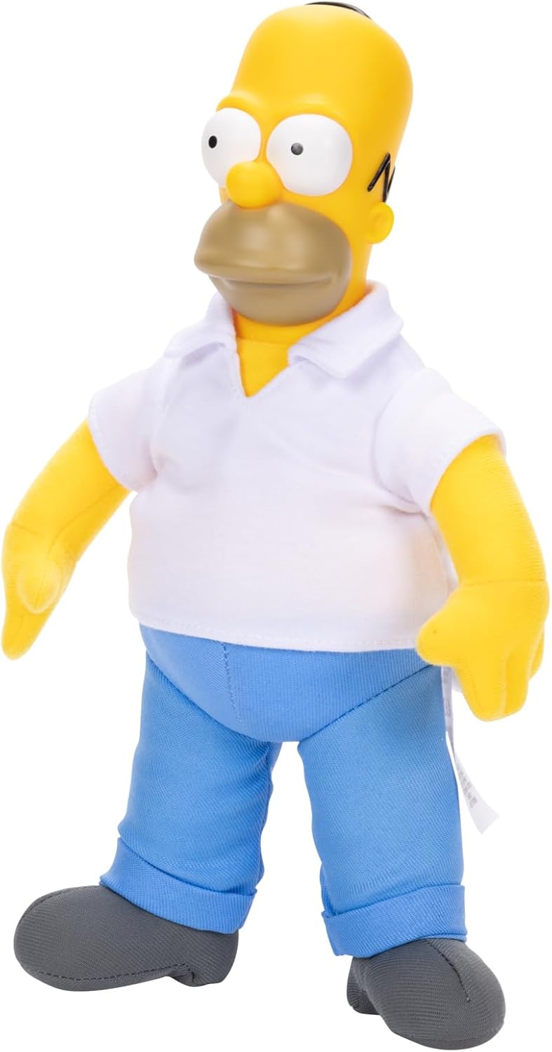 The Simpsons Homer Simpson 25cm Plush Figure, close-up detail
