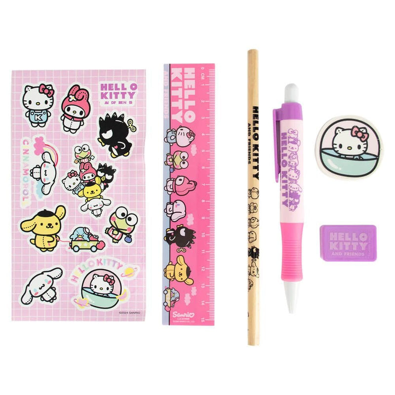 Hello Kitty 6pc Stationery Set, rear view