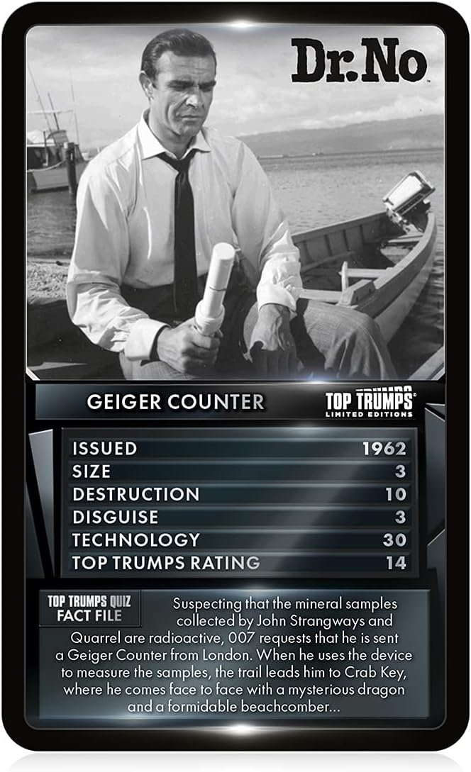 Top Trumps Limited Edition James Bond Gadgets and Vehicles Card Game