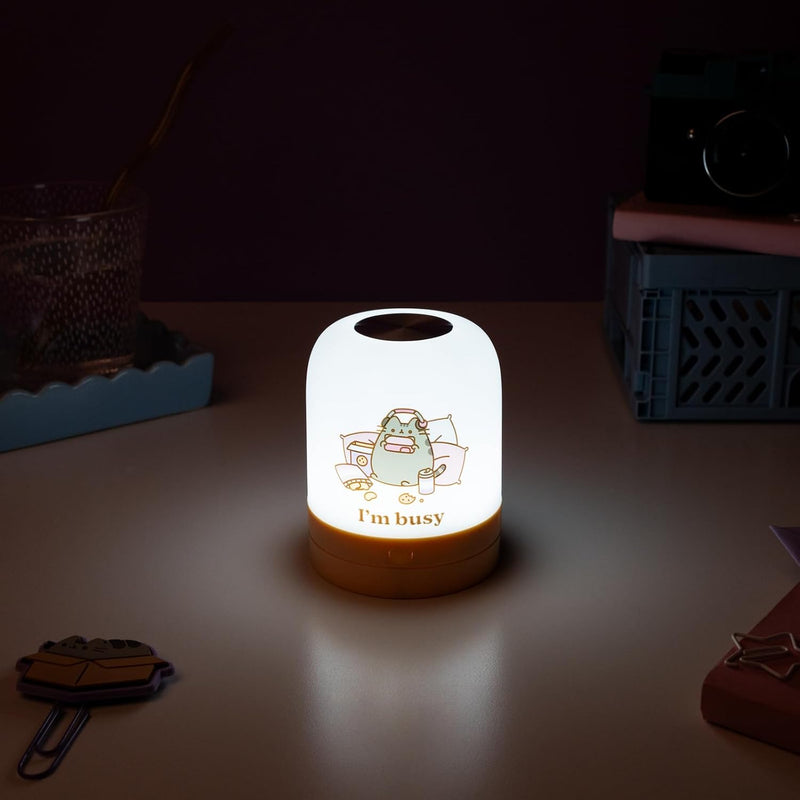 Pusheen Ambient Lamp for Desk or Bedside Table close up detail