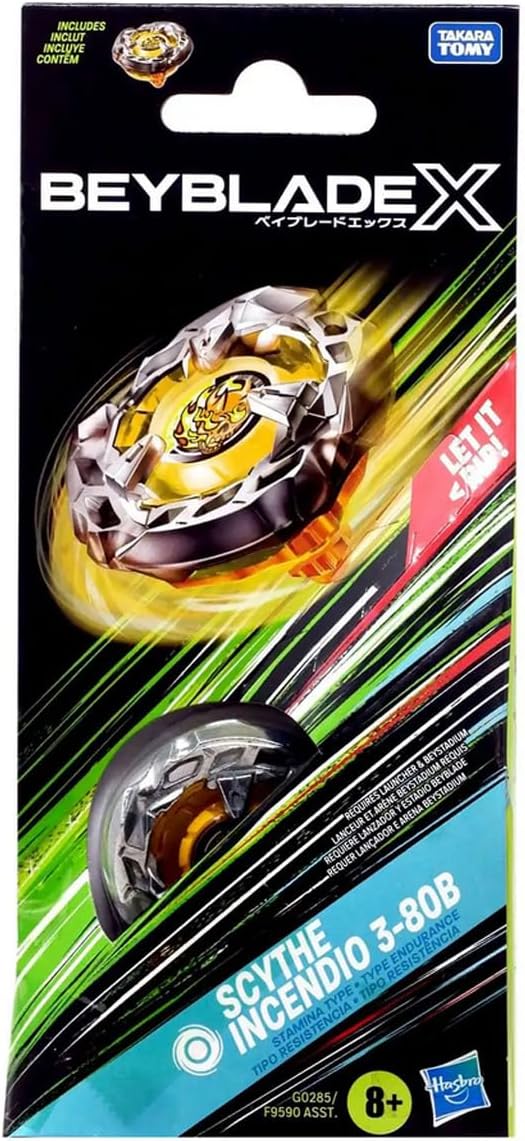 Beyblade X Scythe Incendio 3-80B Top Booster Pack Set