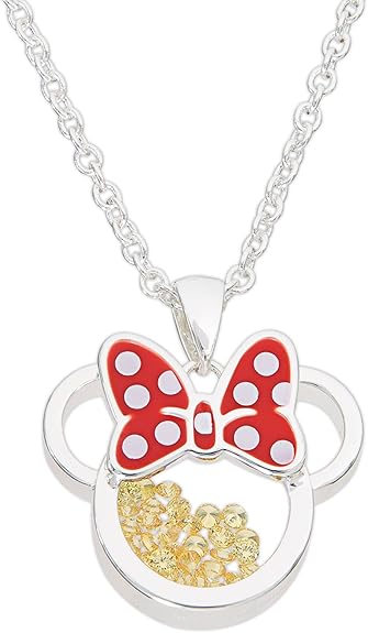 Disney Minnie Silver Plated Brass November Birthstone Necklace