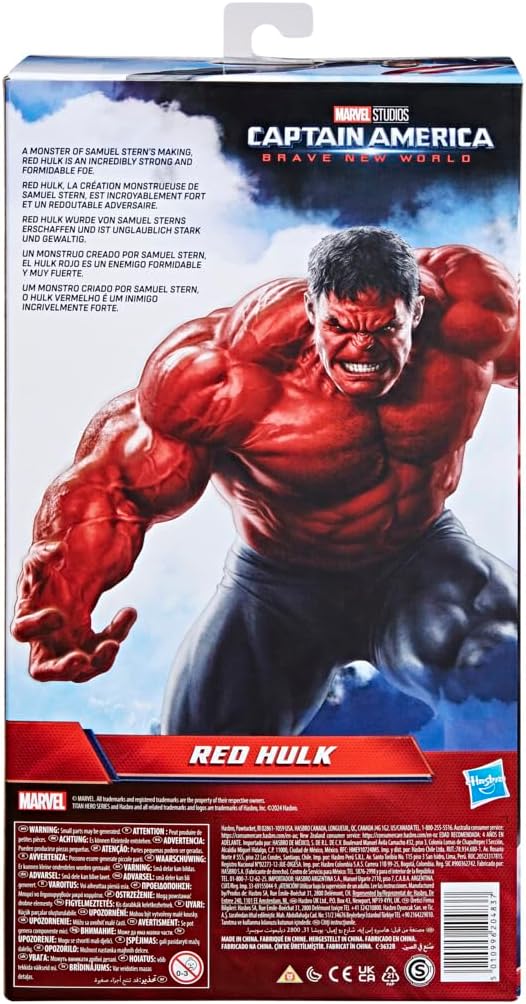 Captain America Brave New World Titan Hero Series Deluxe Red Hulk Action Figure