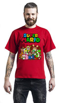 Nintendo Super Mario Main Character Group T-Shirt, side angle