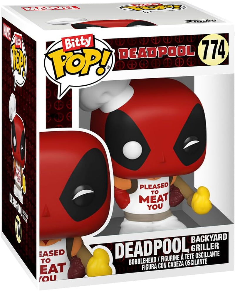 Deadpool (BBQ Master) Funko Bitty POP! Vinyl Figure 4 Pack, side angle