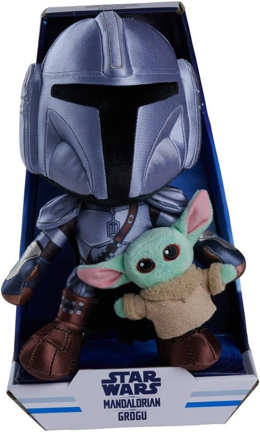 Star Wars The Mandalorian Movie - Mando with Mini Grogu 25cm Plush
