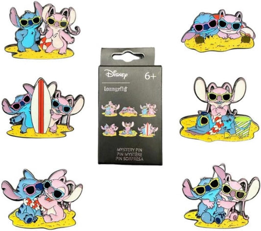 Loungefly - Disney Stitch & Angel Beach Blind Box Enamel Pin