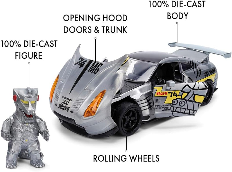 Jada Godzilla Nissan GTR 1:24 Die Cast Model Car - Image 2