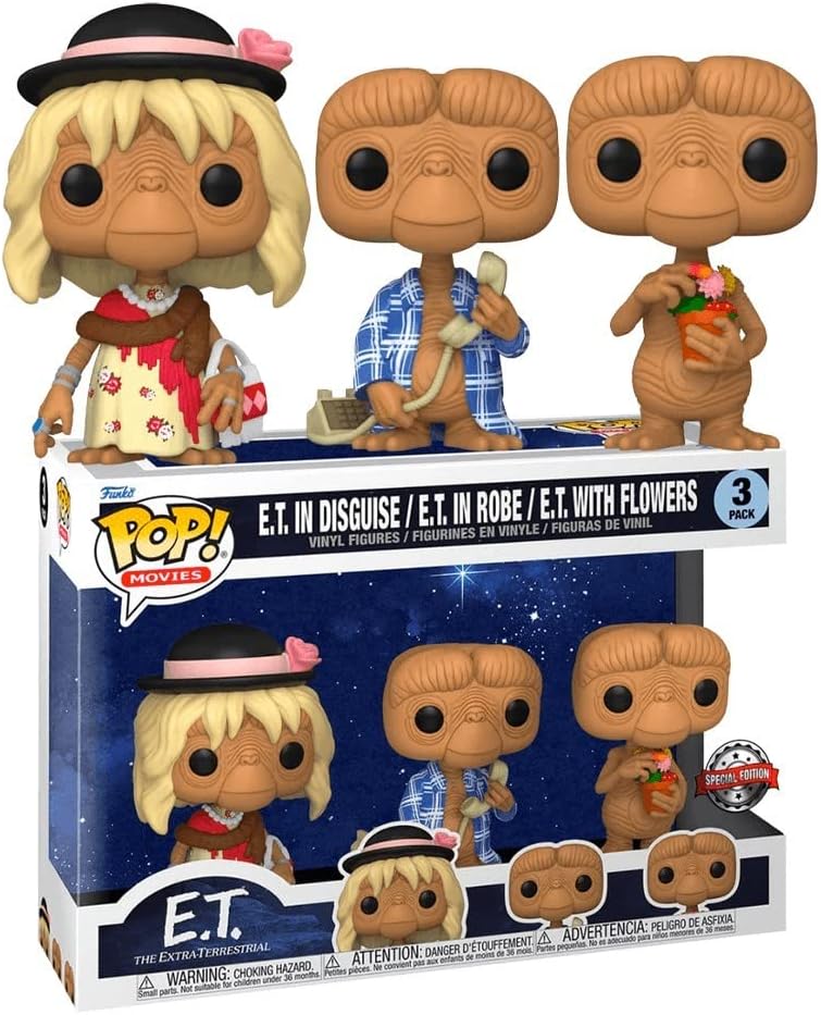 E.T. 3 Pack 40th Anniversary Funko Pop! Vinyl Figure