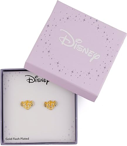 Disney Gold Plated Simba Stud Earrings - Image 3