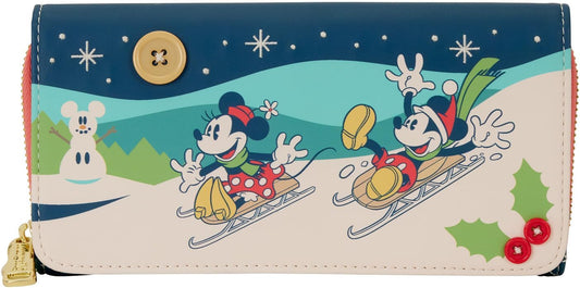 Loungefly - Disney Mickey & Minnie Holiday Flap Wallet