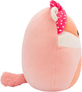Squishmallows Rostam the Peach Badger With a Heart Bandana Valentines 7.5 Plush, rear view