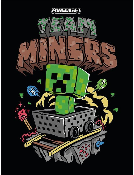 Minecraft Team Miners 30x40cm Canvas Print