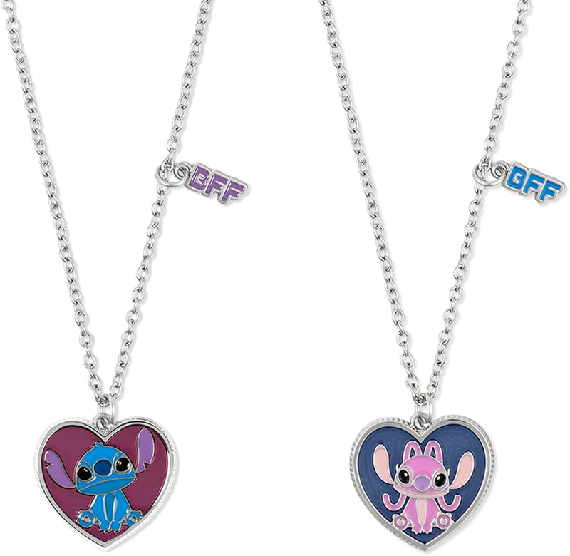 Disney Stitch and Angel BFF Necklace Set