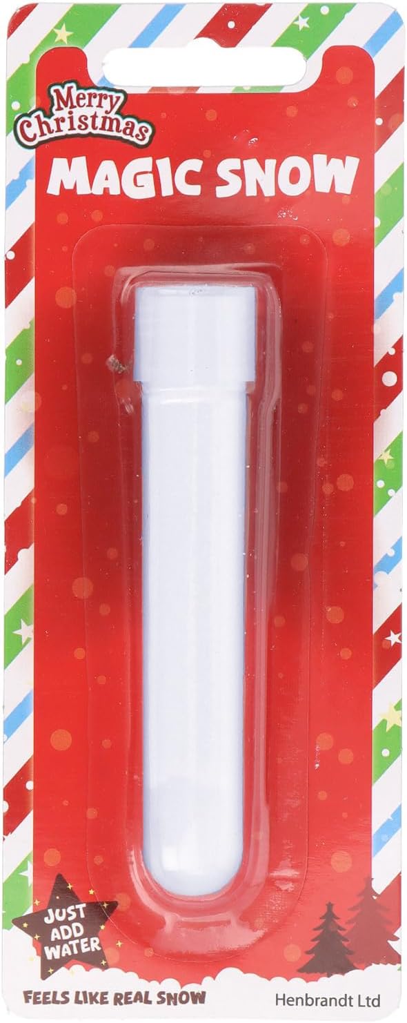 Magic Snow Tube 12cm Instant Snow Powder Christmas Novelty